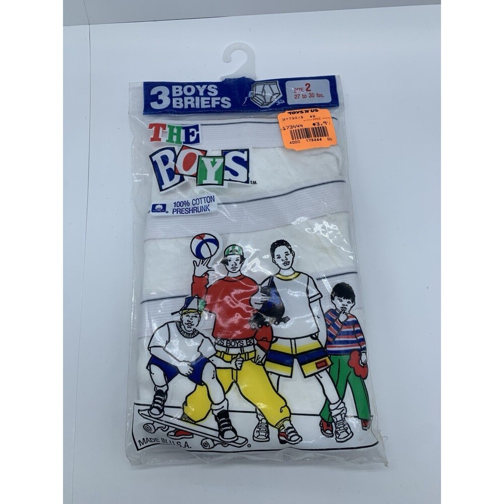 Vintage Toys R Us “The Boys” Underwear Made In USA Size 2 100% Cotton 3 Pack